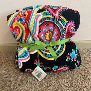 Vera Bradley Parisian Paisley Throw Blanket - NEW